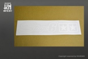 STAGE6【ステッカー】Stage6 logo white2 【250mm-45mm】