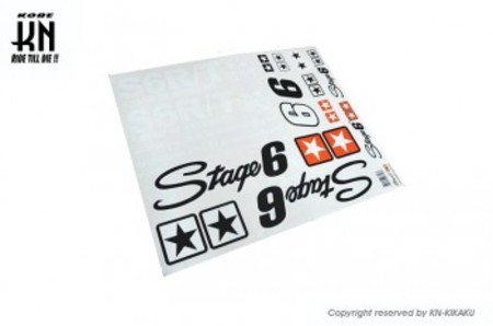 STAGE6【特大ステッカー】Sticker Sheet A2 MKII white【340mm×410mm】