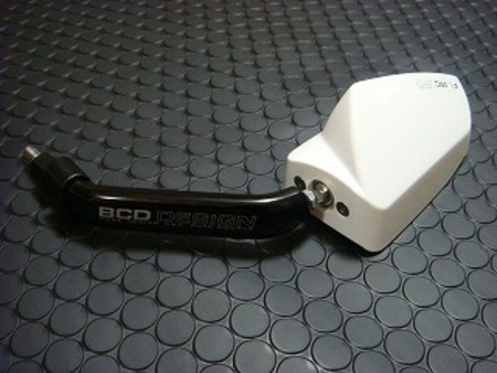 BCD バックミラー 左右セット 8mmタイプ 【ホワイト】