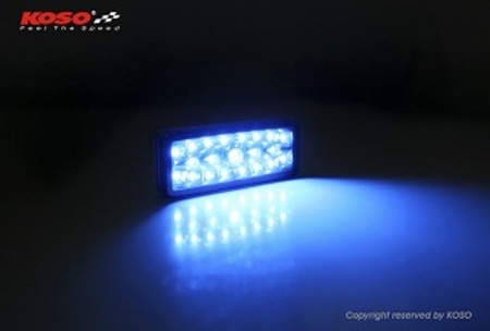 KOSO 汎用LEDライト【リフレクターサイズ】【ブルー】