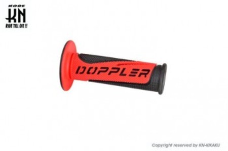 Doppler ハンドルグリップ【非貫通タイプ】 【120mm】ブラック/レッド