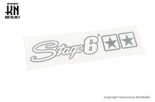 STAGE6【ステッカー】Stage6 logo silver 【250mm-45mm】