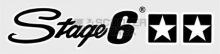 STAGE6【ステッカー】Stage6 black 【140mm×27mm】