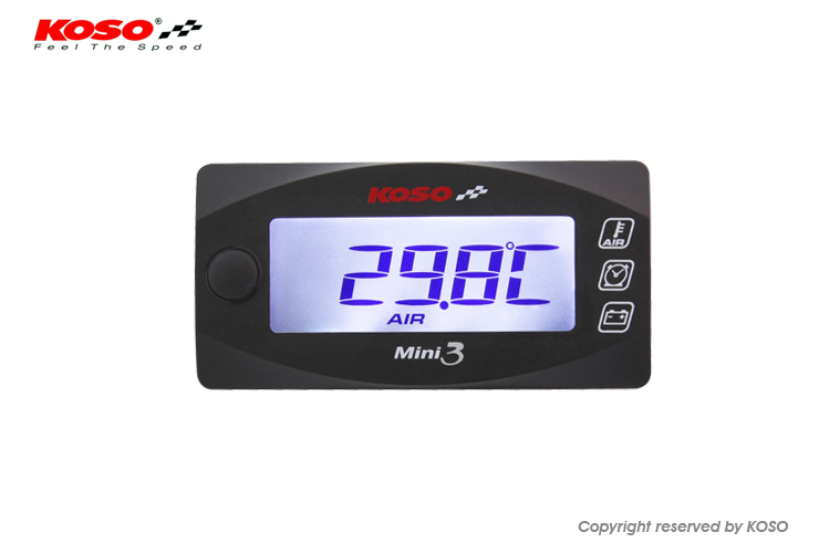 KOSO Mini3デジタル 【外気温/電圧/時計】