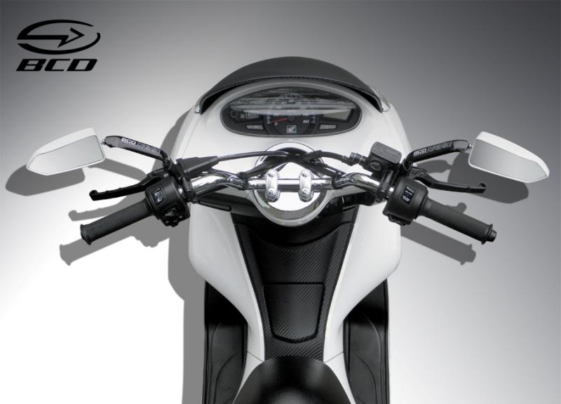 BCD バックミラー 左右セット 8mmタイプ 【ホワイト】 | KN企画 | スクーター・オートバイ・バイク 改造パーツ 輸入パーツの通信販売