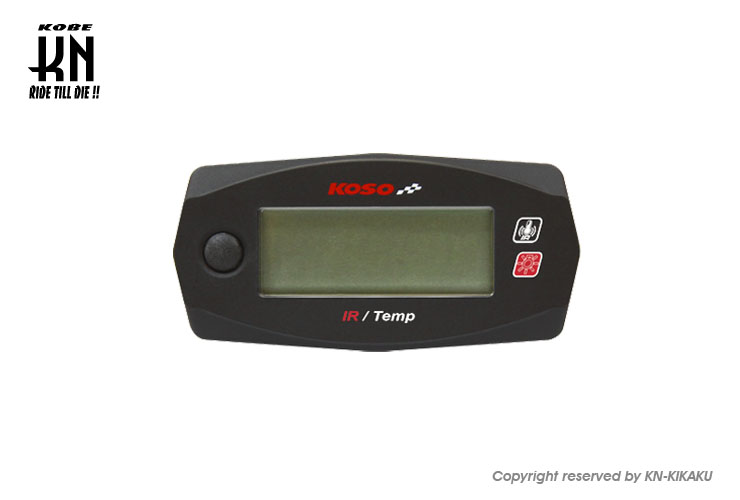 KOSO Mini4 表面温度計+電圧計【タイヤ表面温度/シリンダーヘッドなど汎用+電圧計】非接触赤外線センサー式