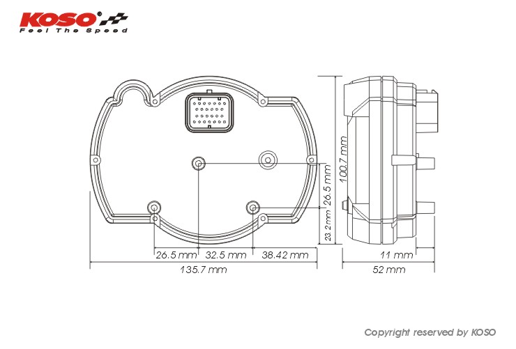 KOSO RX2Nプラス LCDマルチメーター【0-10000rpm】ホワイトパネル KN企画 スクーター・オートバイ・バイク 改造パーツ  輸入パーツの通信販売
