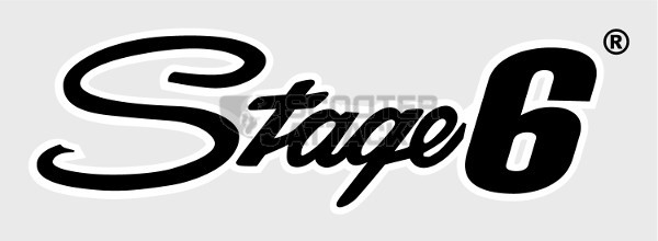 STAGE6【ステッカー】Stage6 logo black 【200mm×60mm】